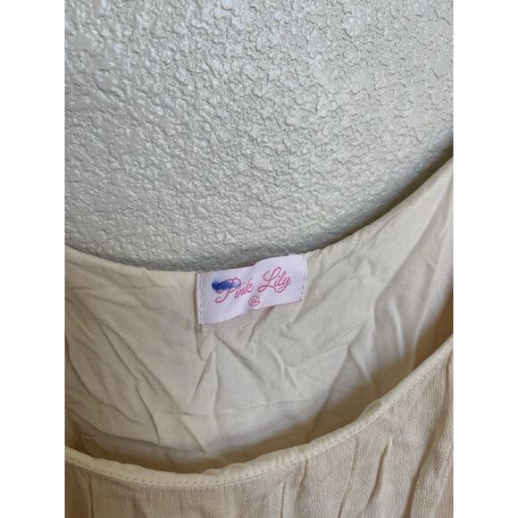 NEW Pink Lily Ombre Pink Tassle Mini Sun Dress XL Boho Sleeveless Flowy Beachy - Picture 5 of 7